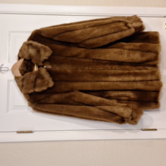 Dennis Basso Faux Sable Coat - Picture 1 of 7